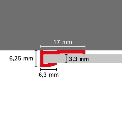 Schulte Profilé de finition + 1 profilé d'angle intérieur H.210 x l.1,7 cm, aluminium, or mat, decodesign vendu par 2