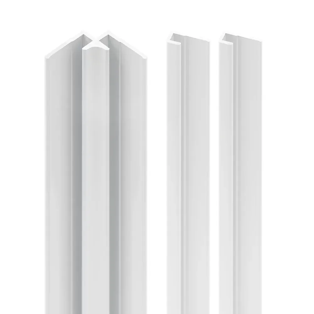 Schulte Profilé de finition + 1 profilé d'angle intérieur pour Panneau mural Décodesign, blanc vendu par 2