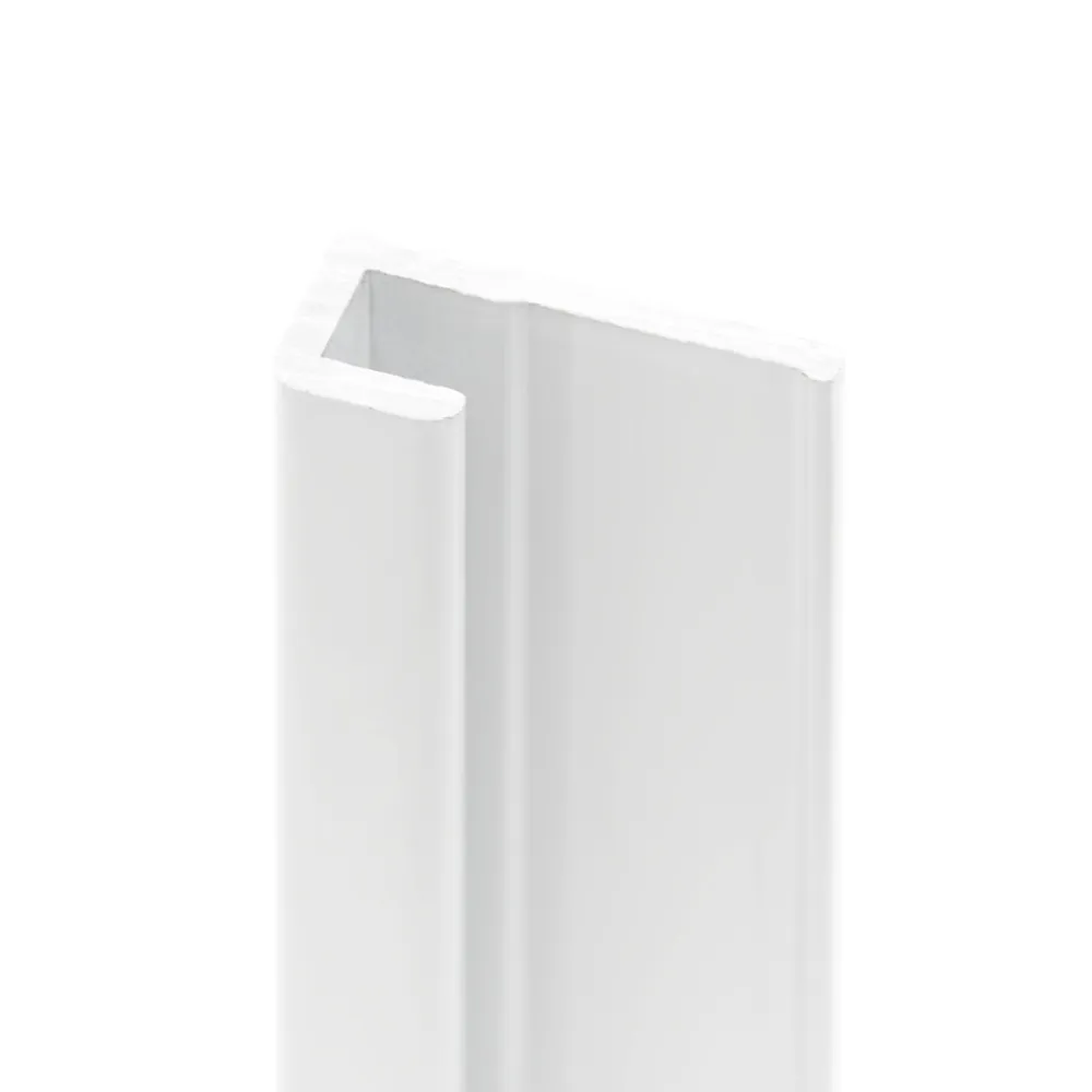 Schulte Profilé de finition H.255 x 1,7 cm, aluminium, blanc brillant, Deco Design