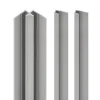 Panneau Mural De Salle De Bains|Schulte Profilé de fintion + 1 profilé d'angle intérieur H.255 x l.2,3 cm, aluminium, argent, Deco Design vendu par 2