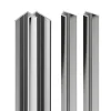 Schulte Profilé de fintion + 1 profilé d'angle intérieur H.255 x l.2,3 cm, aluminium, chrome, Deco Design vendu par 2
