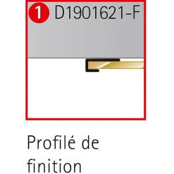 Panneau Mural De Salle De Bains|Schulte Profilé de fintion pour panneaux muraux DécoDesign, alu argenté