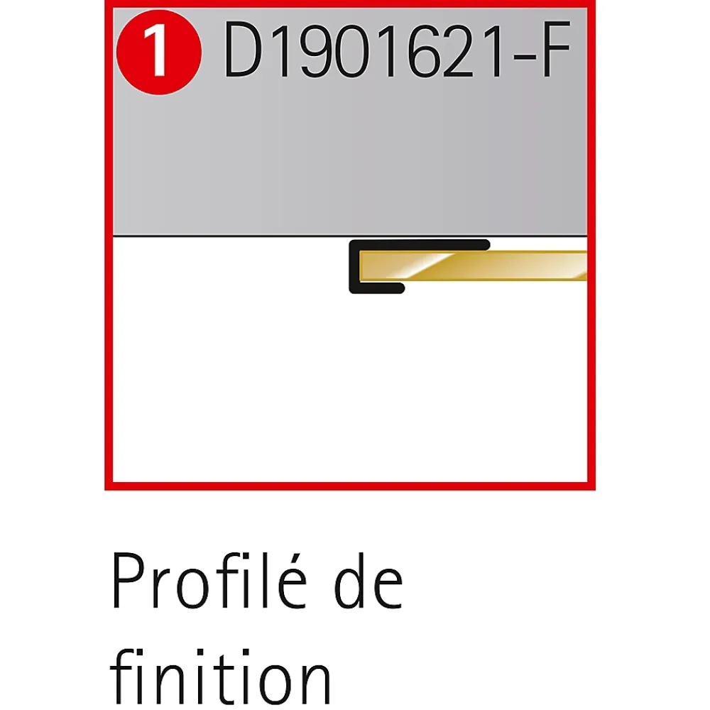 Panneau Mural De Salle De Bains|Schulte Profilé de fintion pour panneaux muraux DécoDesign, aspect chromé