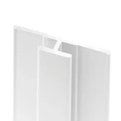 Schulte Profilé de jonction H.255 x 3,3 cm, aluminium, blanc brillant, Deco Design