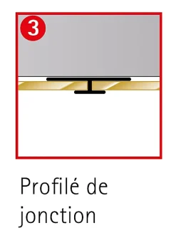 Schulte Profilé de jonction H.255 x 3,3 cm, aluminium, blanc brillant, Deco Design