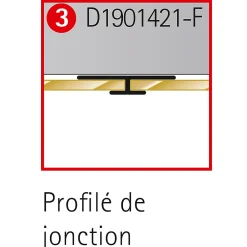 Schulte Profilé de jonction pour panneaux muraux DécoDesign, blanc