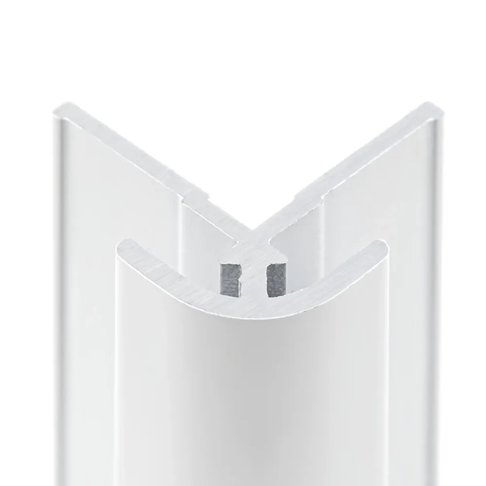 Panneau Mural De Salle De Bains|Schulte Profile d'angle extérieur H.255 x 2,3 cm, aluminium, blanc brillant, Deco Design