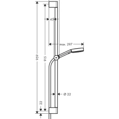 Hansgrohe Pulsify Select S Set de douche 105 3 jets Relaxation avec barre C 90 cm chromé 24170000