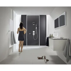Hansgrohe Pulsify Select S Set de douche 105 3 jets Relaxation avec barre C 90 cm blanc mat 24170700