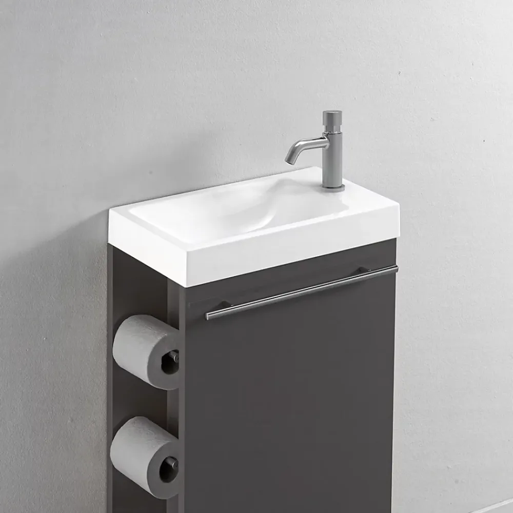 Essebagno Push robinet lave mains chrome eau froide Cilindro