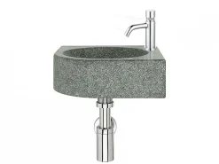 Essebagno Push robinet lave mains chrome eau froide Cilindro