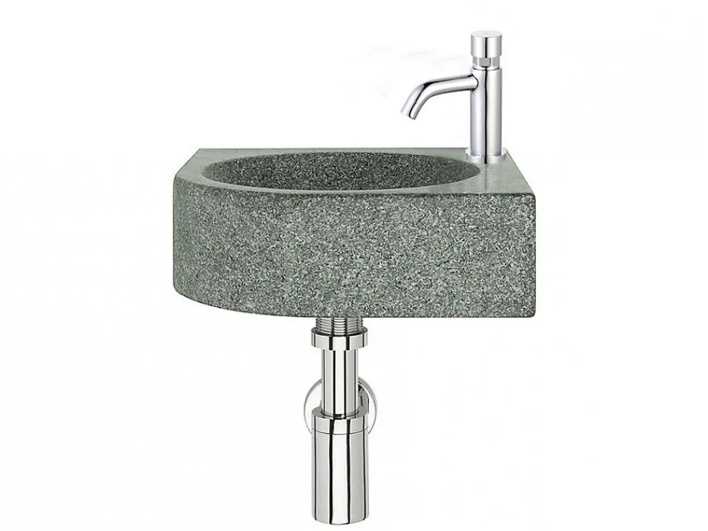 Essebagno Push robinet lave mains chrome eau froide Cilindro