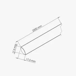 Panneau Mural De Salle De Bains|Tecnoprofils Quart de Rond PVC Cellulaire - Longueur 2.50 m - Lot de 5 - Anthracite