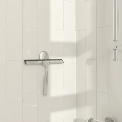 GoodHome Raclette de douche + support chromé Cavally