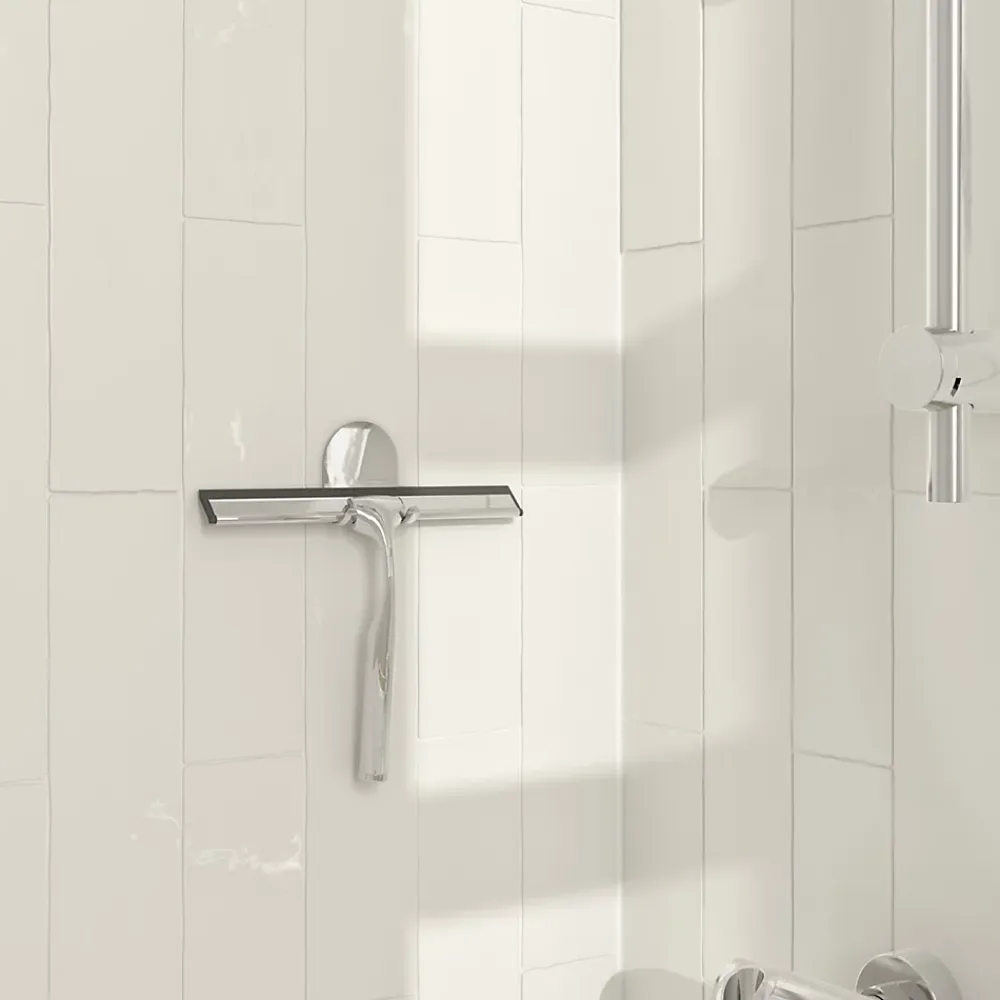 GoodHome Raclette de douche + support chromé Cavally