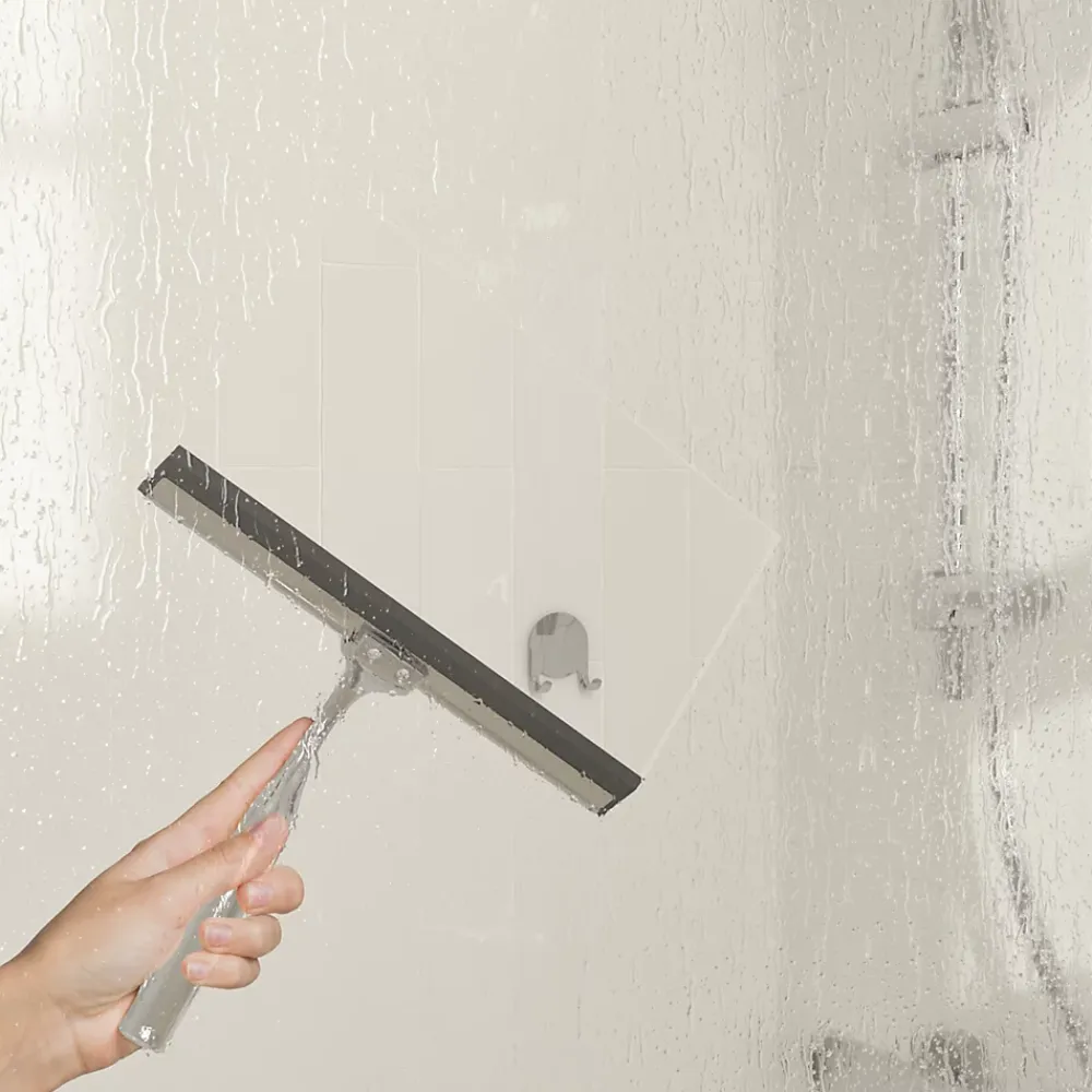 GoodHome Raclette de douche + support chromé Cavally
