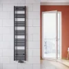 Sèche-Serviettes Mixte|Sirhona Radiateur à eau chaude Salle de bain Sèche-serviettes 1800x400x30mm - Vertical -Gris
