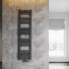 Sèche-Serviettes Mixte|Sirhona Radiateur à eau chaude Salle de bain Sèche-serviettes 1600x400x30mm - Vertical - Gris