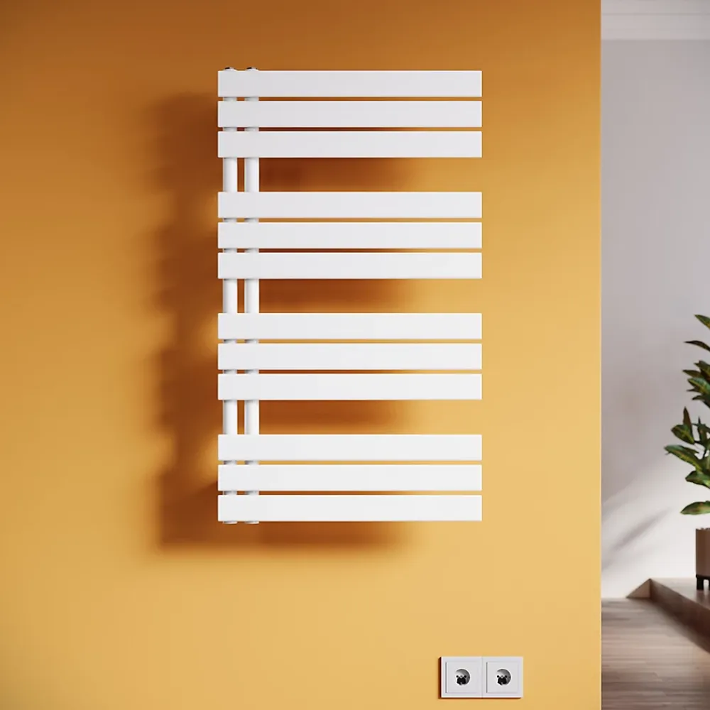 Sirhona Radiateur à eau chaude Salle de bain Sèche-serviettes 1000x500x62mm - Vertical -Blanc