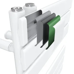 Sirhona Radiateur à eau chaude Salle de bain Sèche-serviettes 1000x500x62mm - Vertical -Blanc
