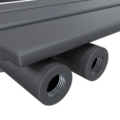 Sèche-Serviettes Mixte|Sirhona Radiateur à eau chaude Salle de bain Sèche-serviettes 1000x400x62mm - Vertical -Gris