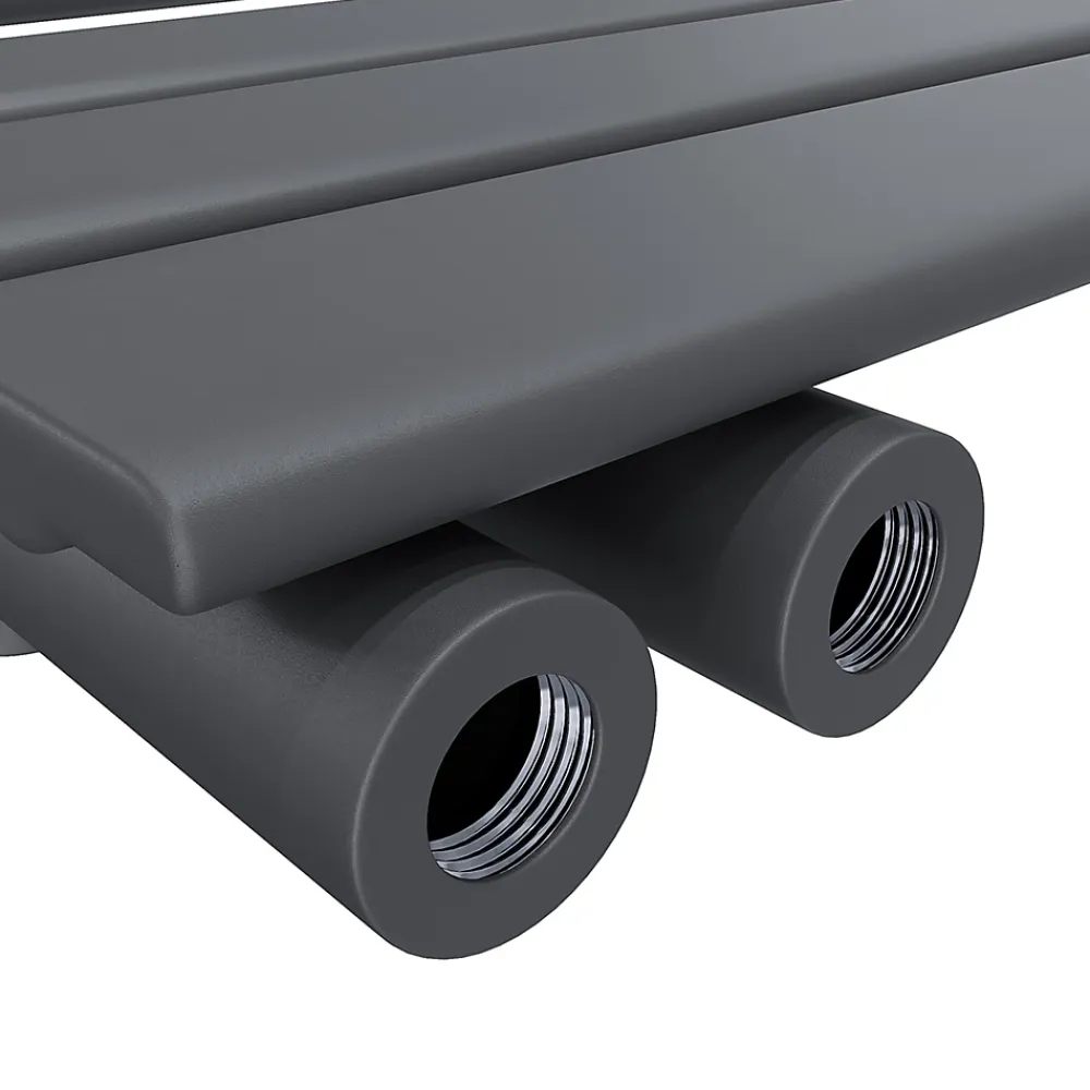 Sèche-Serviettes Mixte|Sirhona Radiateur à eau chaude Salle de bain Sèche-serviettes 1000x400x62mm - Vertical -Gris