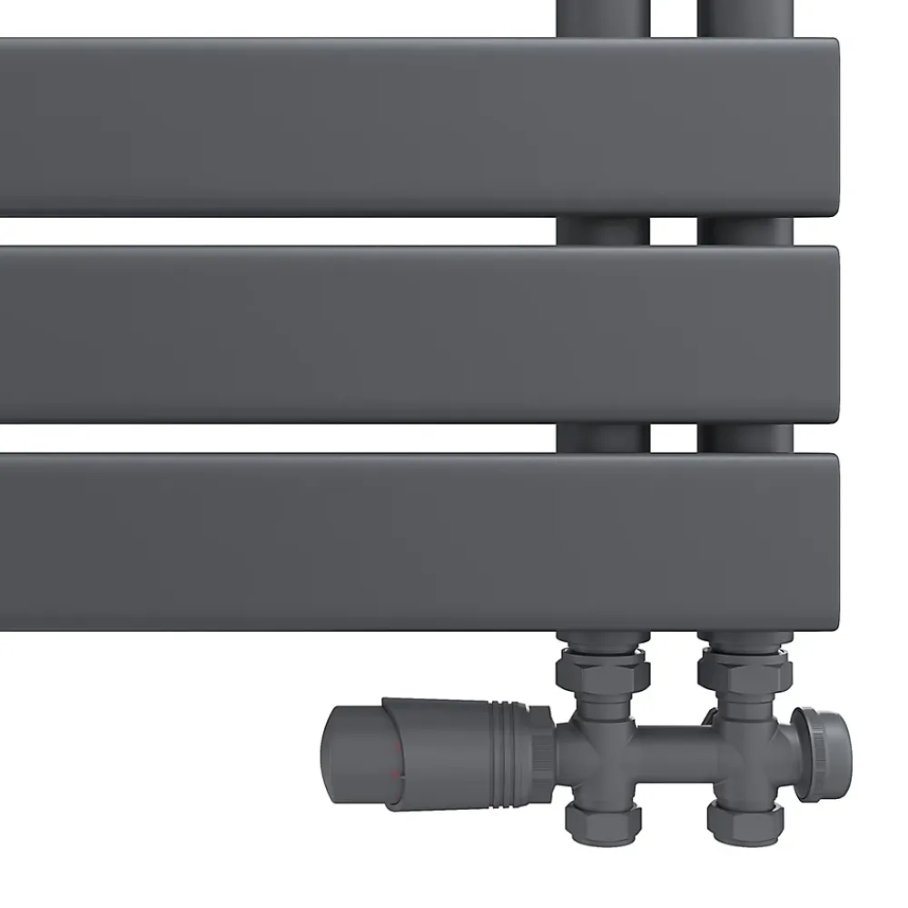 Sèche-Serviettes Mixte|Sirhona Radiateur à eau chaude Salle de bain Sèche-serviettes 1000x400x62mm - Vertical -Gris