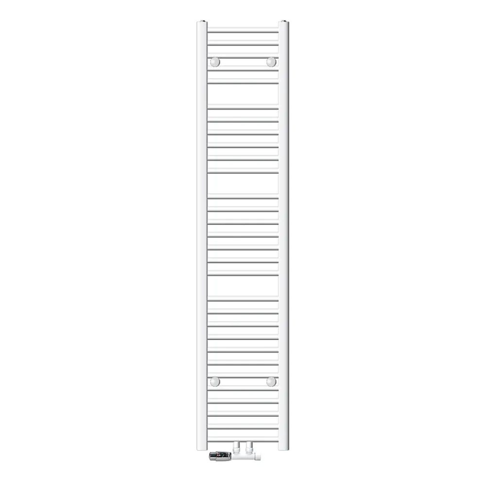 Luxebath Radiateur de Salle de Bain - 300 x 1800 mm - Blanc - Droit avec Raccordement Central