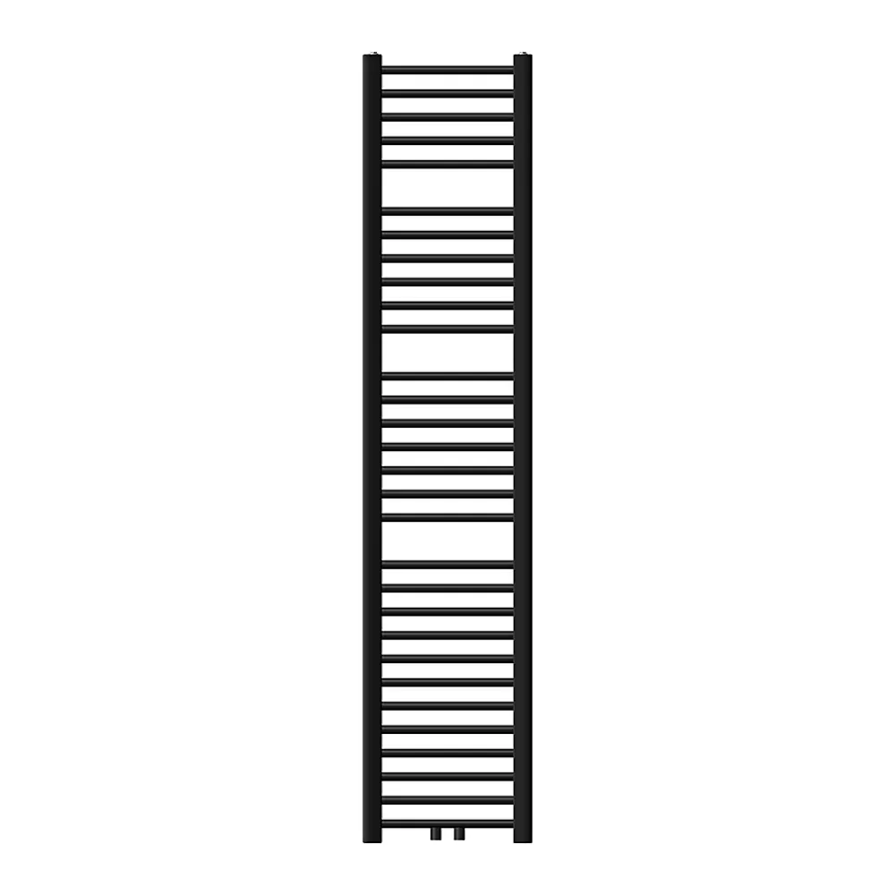 Luxebath Radiateur de Salle de Bain Design Sahara, 300 x 1800 mm, Noir Mat, Forme Droit