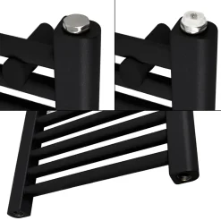Luxebath Radiateur de Salle de Bain Design Sahara, 300 x 800 mm, Noir Mat, Forme Droite