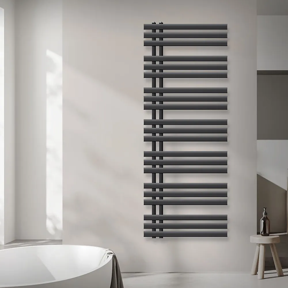 Luxebath Radiateur de Salle de Bain Design Iron EM, 600 x 1600 mm, Anthracite, en Acier Revêtu par Poudre