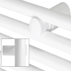 Luxebath Radiateur de Salle de Bain Design Sahara, 400x1200 mm, Blanc, Forme Courbé