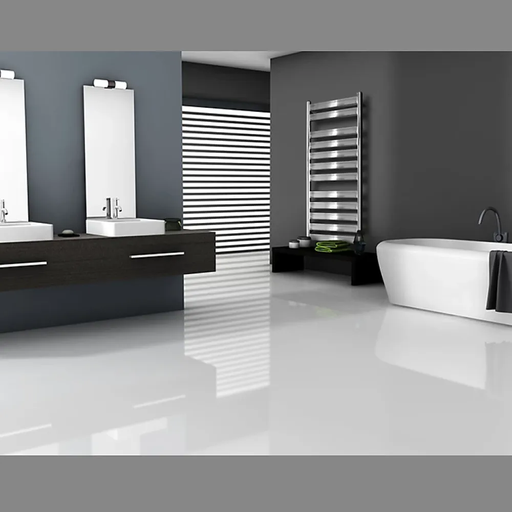 Sèche-Serviettes Mixte|ECD Germany Radiateur de Salle de Bain Tharr 500 x 950 mm Chrome Radiateur Design Moderne
