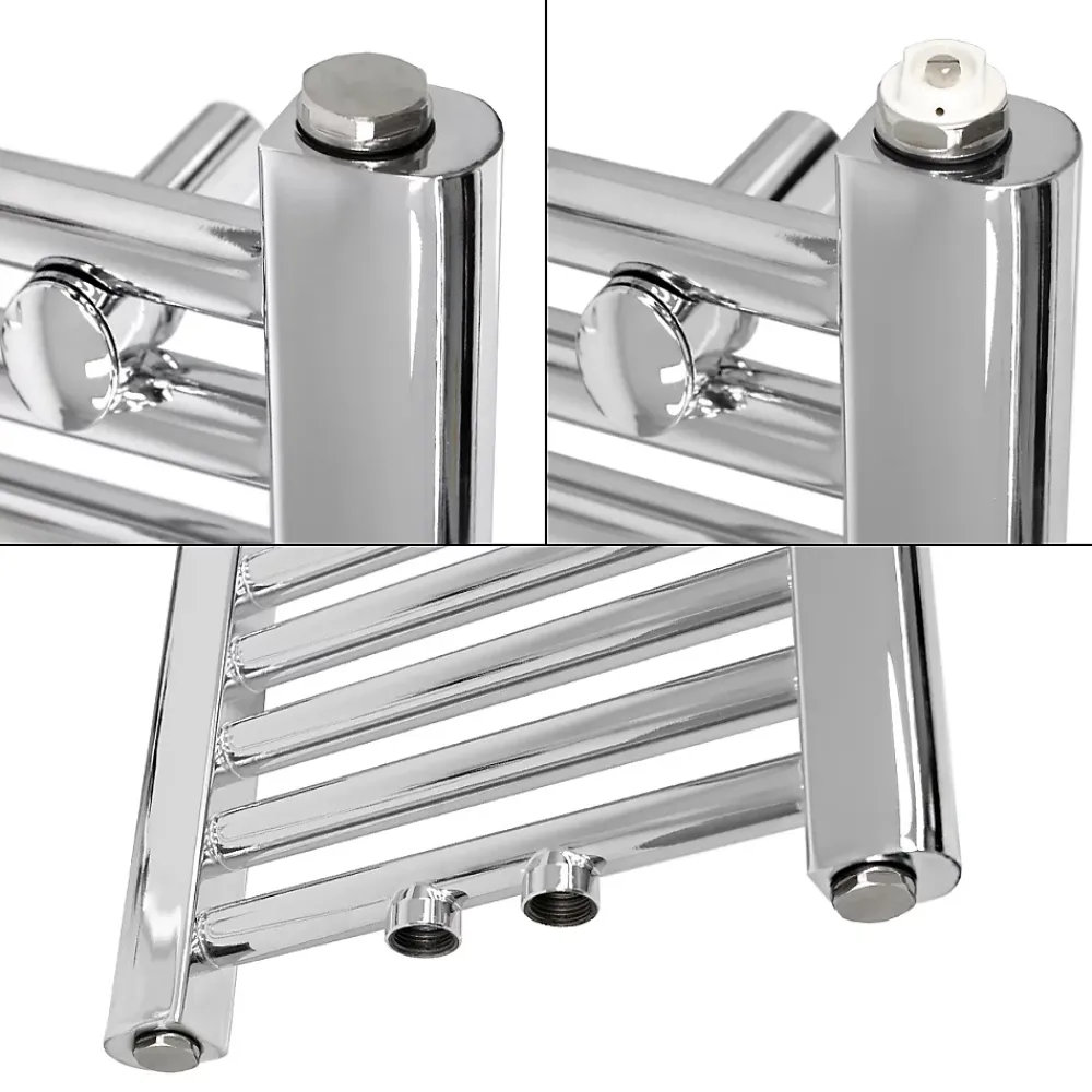 Sèche-Serviettes Mixte|Luxebath Radiateur Design Radiateur Sèche Serviette Porte Serviette Mural 300 x 1400 mm Chrom avec Raccordement Central