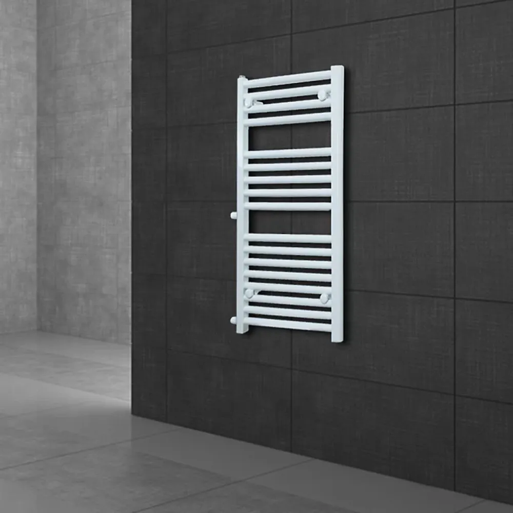Luxebath Radiateur Design Sahara - 600 x 1200 mm - Blanc - avec Raccord Latéral 500 mm - Sèche-Serviettes Rénovation pour Salle de Bain