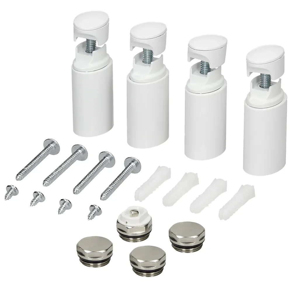 Luxebath Radiateur Design Sahara Non Electrique - 500 x 1800 mm - Blanc - Connexion Central - sans Kit de Raccordement - Forme Droit
