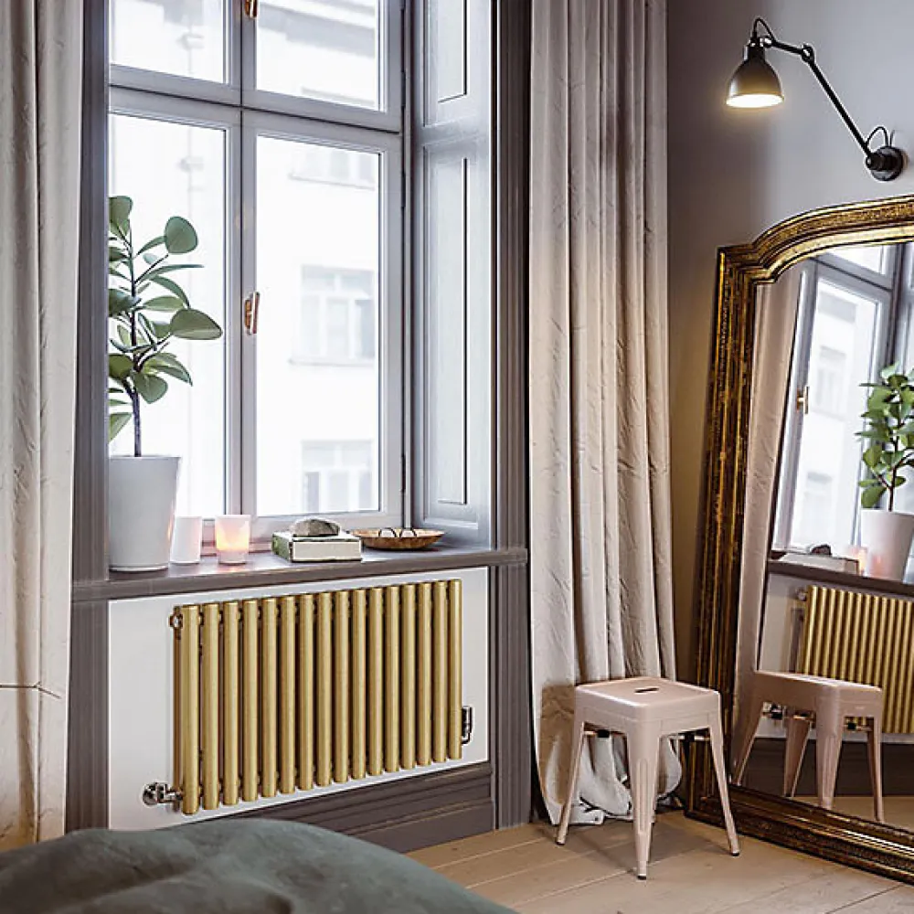 Matisere Radiateur doré mixte de 600mm de haut et 790mm de large - 602 Watt - TUN600/790VWSY7BRA