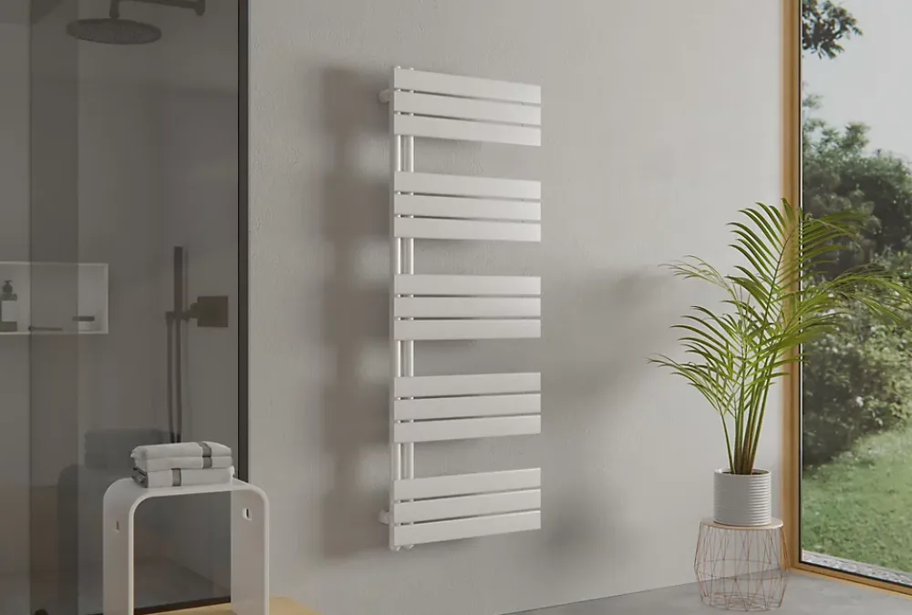 Bernstein Radiateur et sèche-serviettes design D16W, raccord gauche ou droite - blanc - 160x50cm, Sans kit de connexion