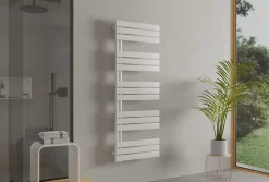 Sèche-Serviettes Mixte|Bernstein Radiateur et sèche-serviettes design D16W, raccord gauche ou droite - blanc - 160x50cm, kit connexion blanc