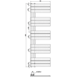 Sèche-Serviettes Mixte|Bernstein Radiateur et sèche-serviettes design D16W, raccord gauche ou droite - blanc - 160x50cm, kit connexion blanc