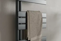 Bernstein Radiateur et sèche-serviettes design D16G gris anthracite, raccord gauche ou droite - 160x50cm, Sans kit de connexion