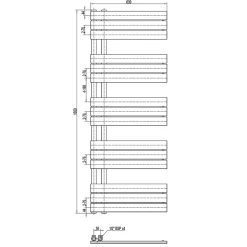 Sèche-Serviettes Mixte|Bernstein Radiateur et sèche-serviettes design D16G gris anthracite, raccord gauche ou droite - 160x60cm, kit connexion chromé