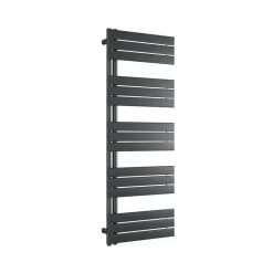 Sèche-Serviettes Mixte|Bernstein Radiateur et sèche-serviettes design D16G gris anthracite, raccord gauche ou droite - 160x50cm, kit connexion chromé
