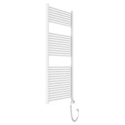 Sèche-Serviettes Électrique|Kiamami Valentina Radiateur Électrique Avec Thermostat Réglable 60X150 En Acier Blanc