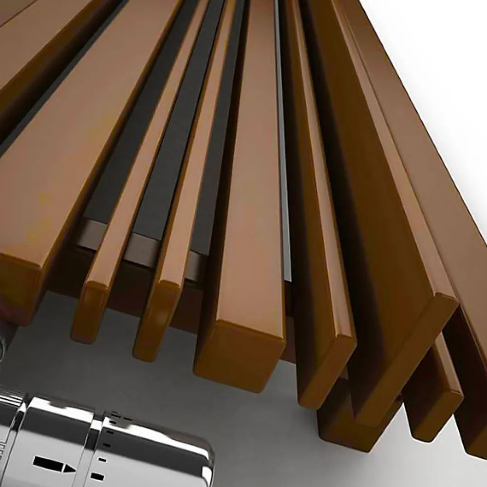 Matisere Radiateur électrique cuivre - (HxL) 1600x440mm - 1000 Watt - 1000 Watt - SHE1600-440VE8BCO