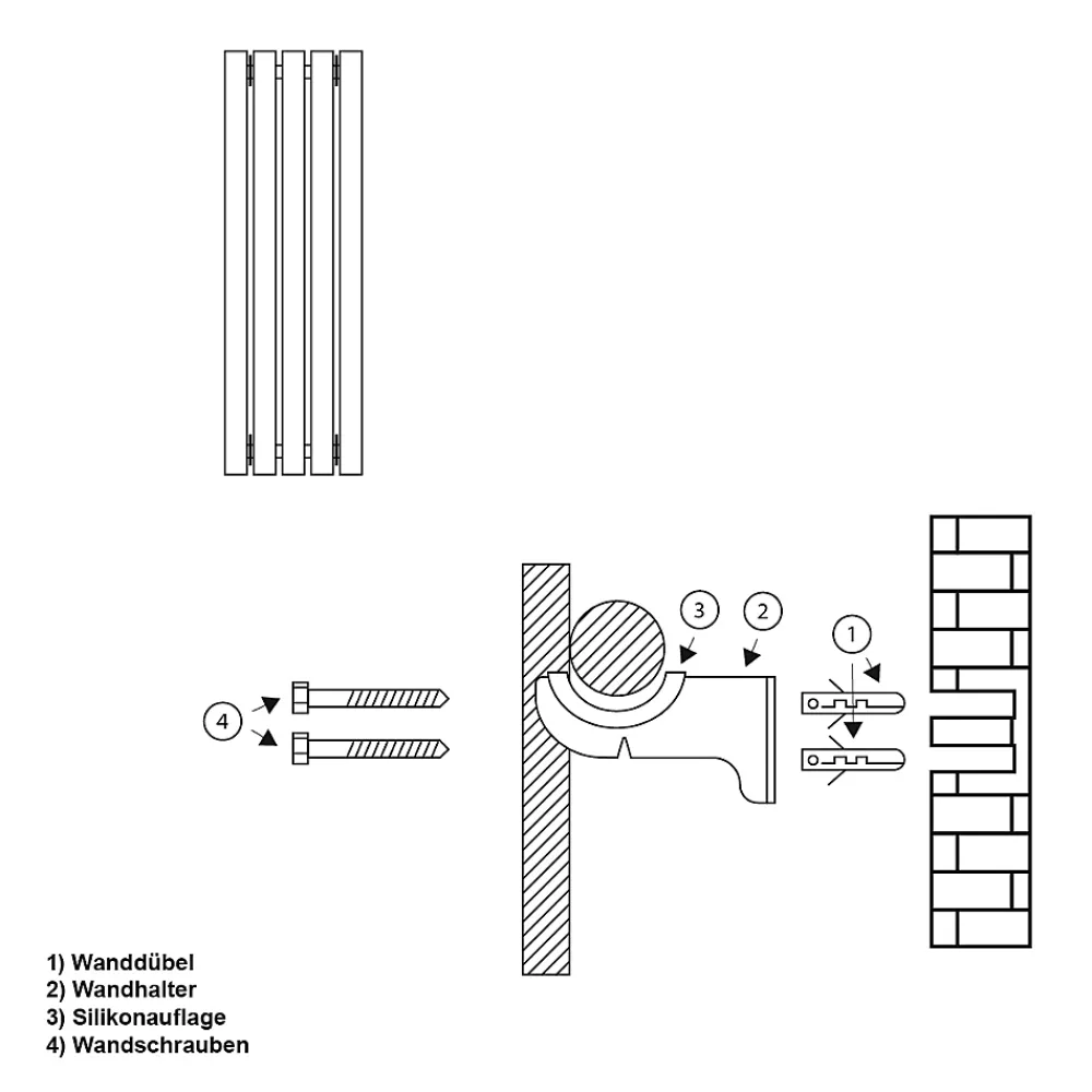 Luxebath Radiateur Panneau Design Stella, 370x1800 mm, Blanc