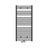 Sèche-Serviettes Mixte|Luxebath Radiateur Salle de Bain 750x1500 mm Anthracite Courbé Raccord Central au Bas avec Garniture de Raccordement Forme d'Angle