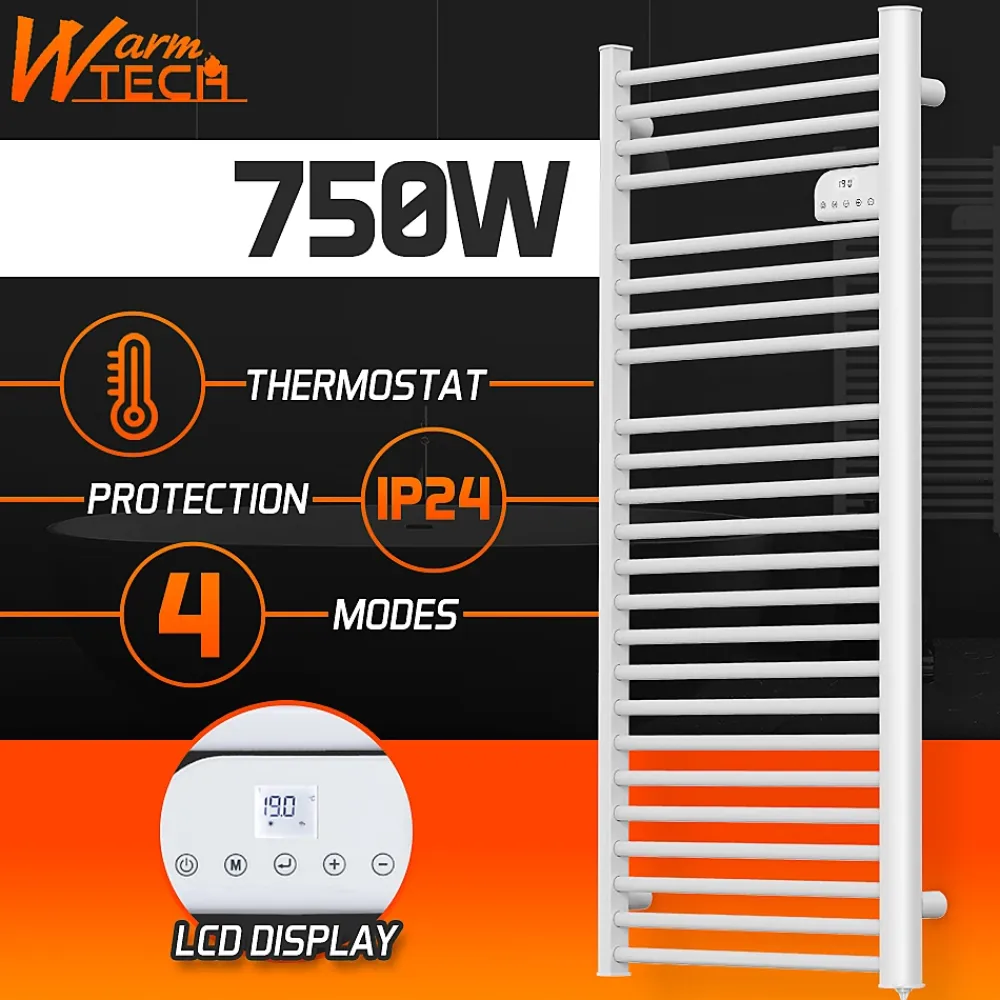 Sèche-Serviettes Électrique|Warm Tech Radiateur sèche serviettes sans fluide 750W