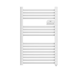 Sèche-Serviettes Électrique|Cosy up Radiateur sèche serviettes électriques à inertie sèche barres rondes 500W thermostat programmable Cosyup Olen Blanc Garantie 3 ans