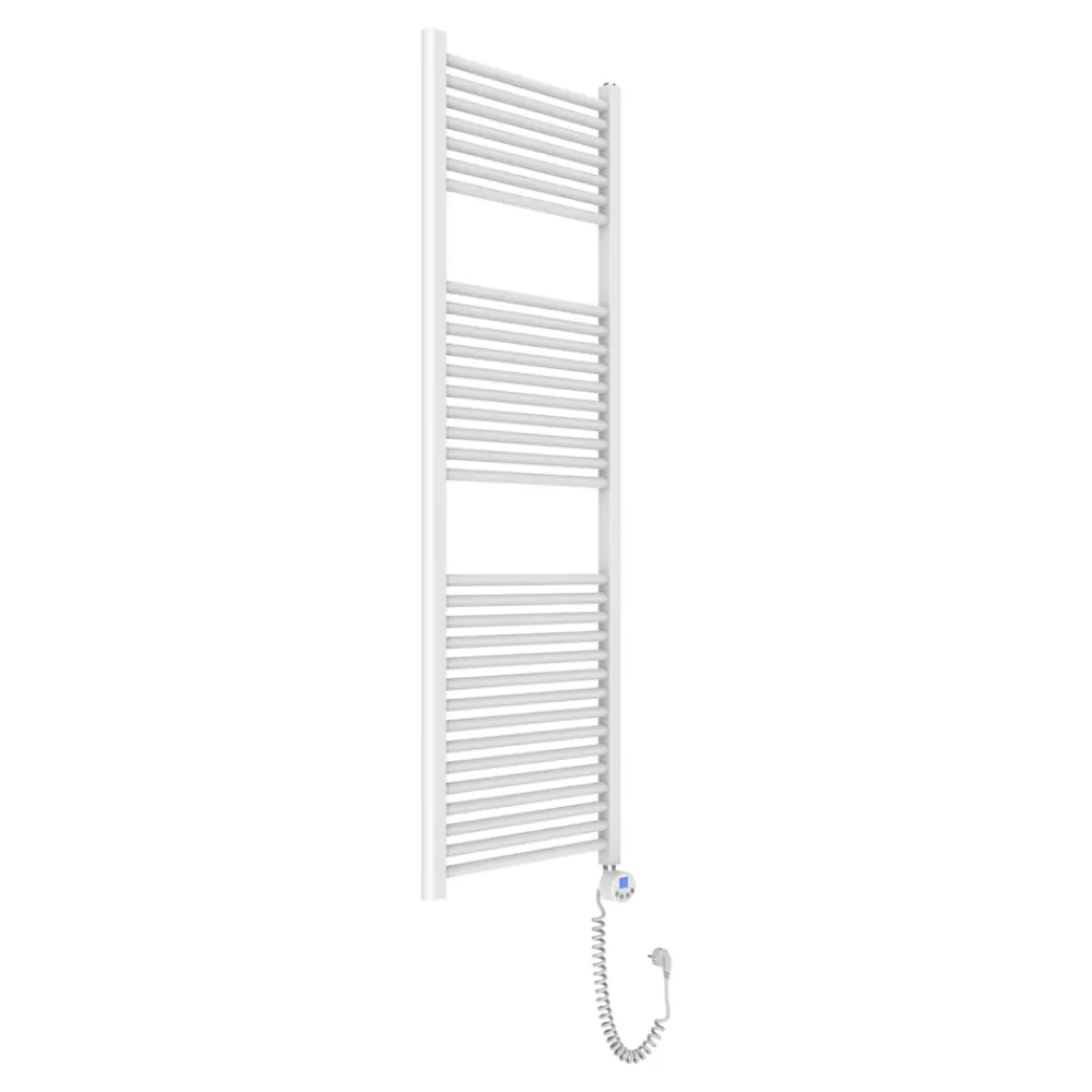 Kiamami Valentina Radiateur Sèche-Serviettes Électrique Avec Thermostat Réglable 50X150 Blanc